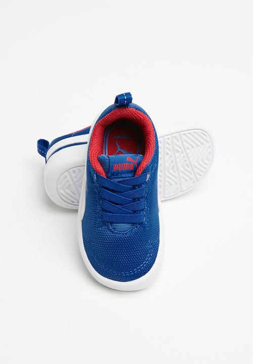 PUMA - Courtflex Mesh - s.blue-white-r.red 