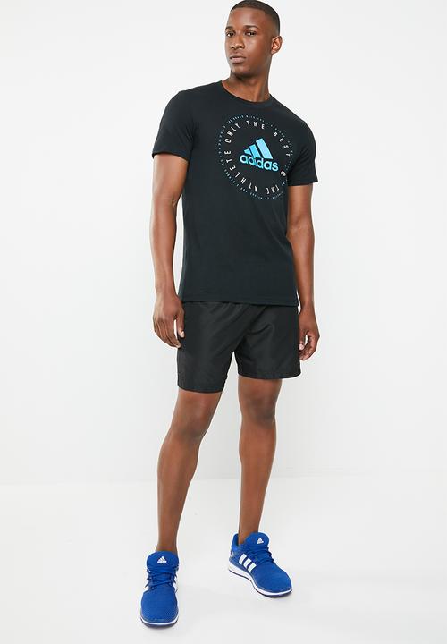 adidas Performance - Mh emeblem short sleeve - black