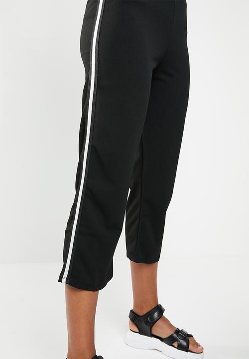 STYLE REPUBLIC - Cropped jogger - black & white