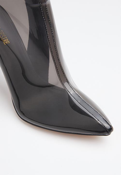 Public Desire - Sheer stiletto boot - black 