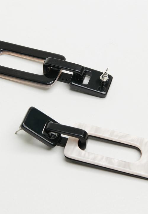 Superbalist - Zula drop earrings - black & silver