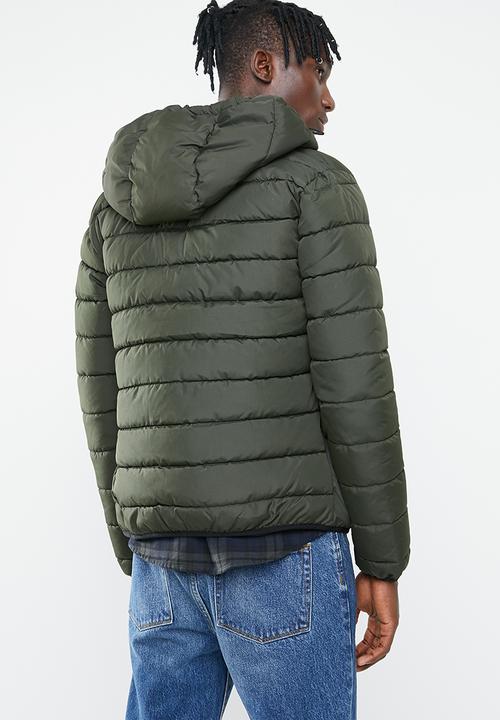 New Look - Hooded puffer jacket -  green 