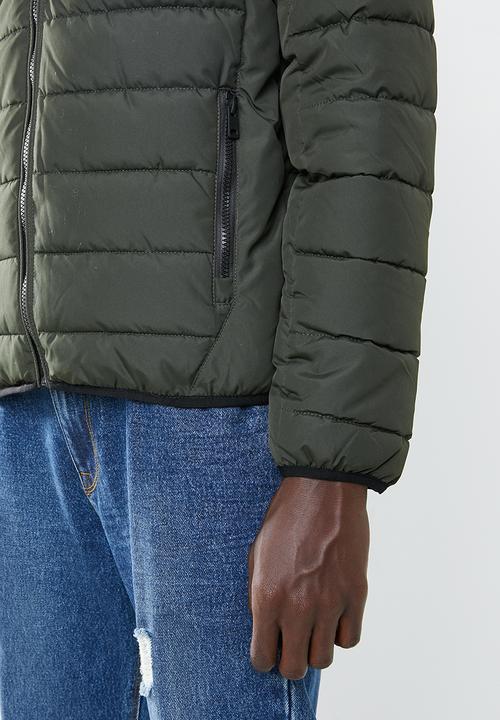New Look - Hooded puffer jacket -  green 