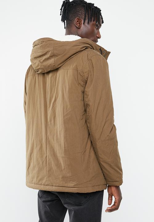 New Look - Mid cotton parka - tan 