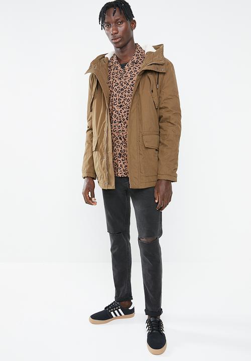 New Look - Mid cotton parka - tan 