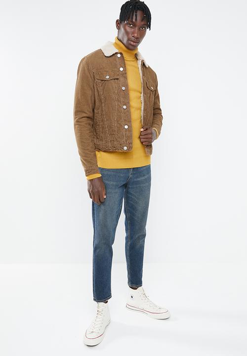 New Look - Corduroy borg jacket - tan