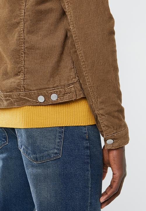 New Look - Corduroy borg jacket - tan