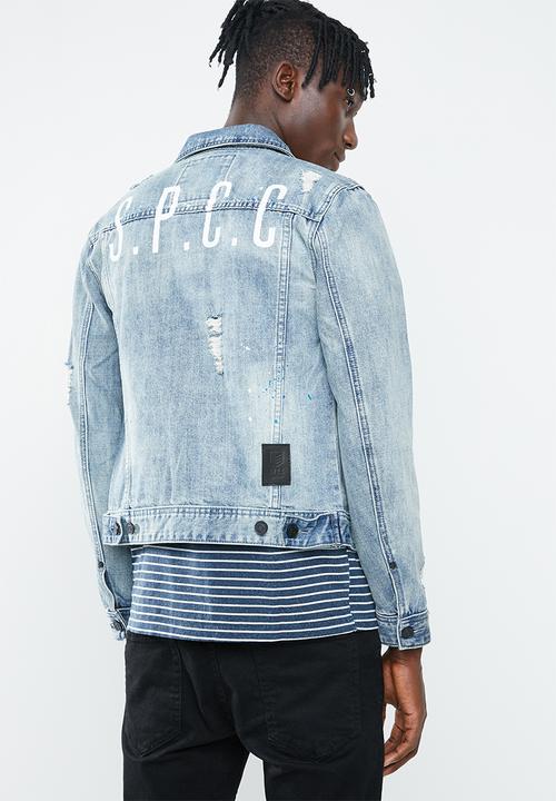 S.P.C.C - Denim jacket with back print - blue 