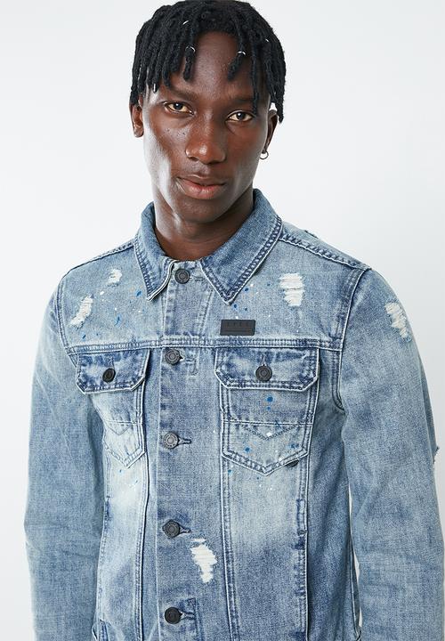 S.P.C.C - Denim jacket with back print - blue 