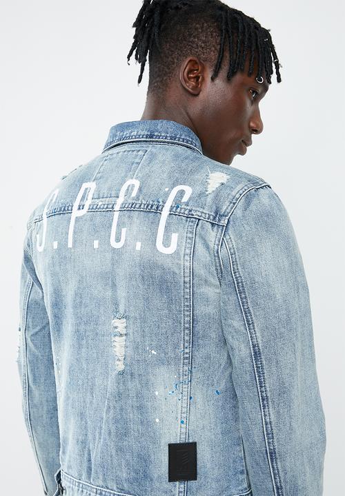 S.P.C.C - Denim jacket with back print - blue 
