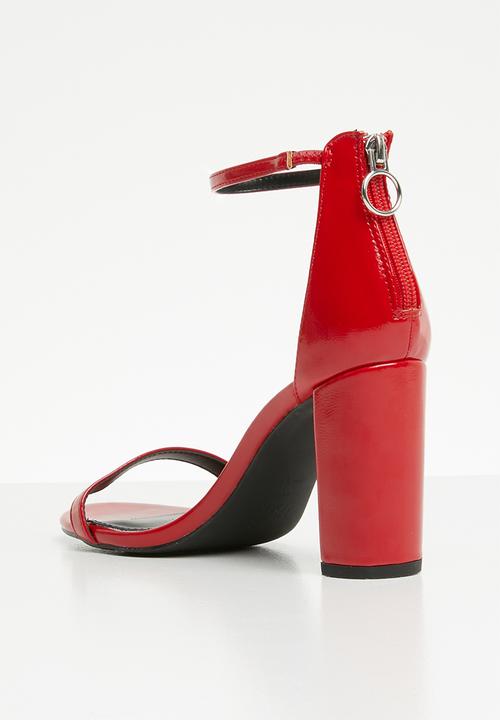 New Look - Ankle strap block heel - red 