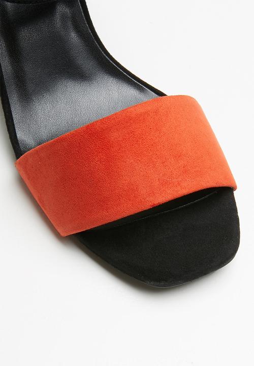 New Look - Ankle strap heel - black & orange