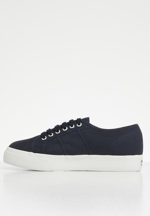 SUPERGA - 2730 Cotu canvas mid-wedge - f43 navy / white