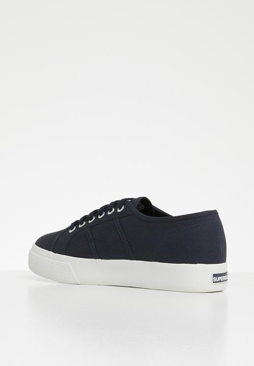 SUPERGA - 2730 Cotu canvas mid-wedge - f43 navy / white