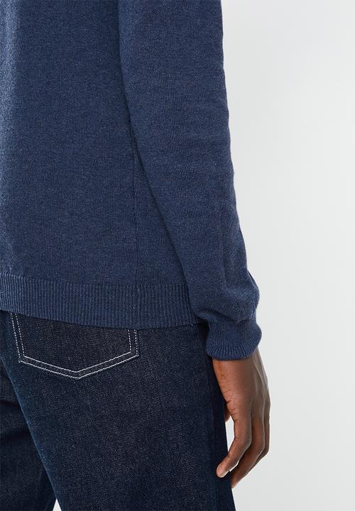 Superbalist - Regular fit high neck knit - blue