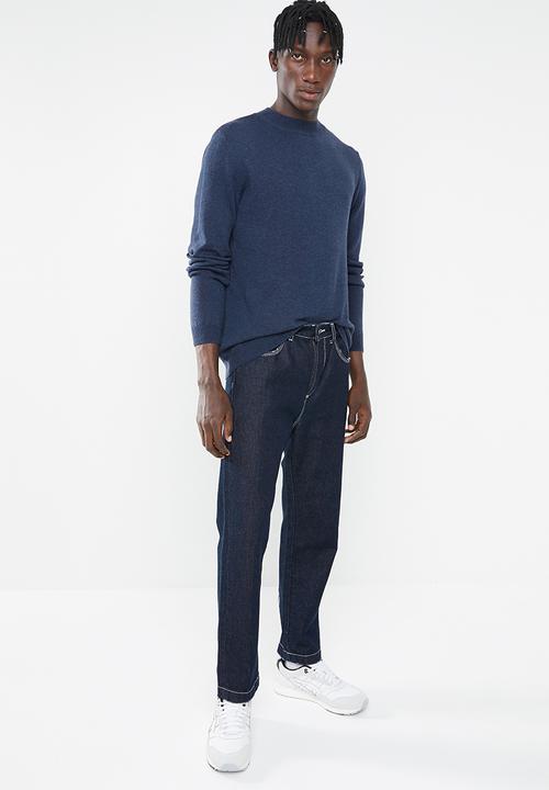 Superbalist - Regular fit high neck knit - blue