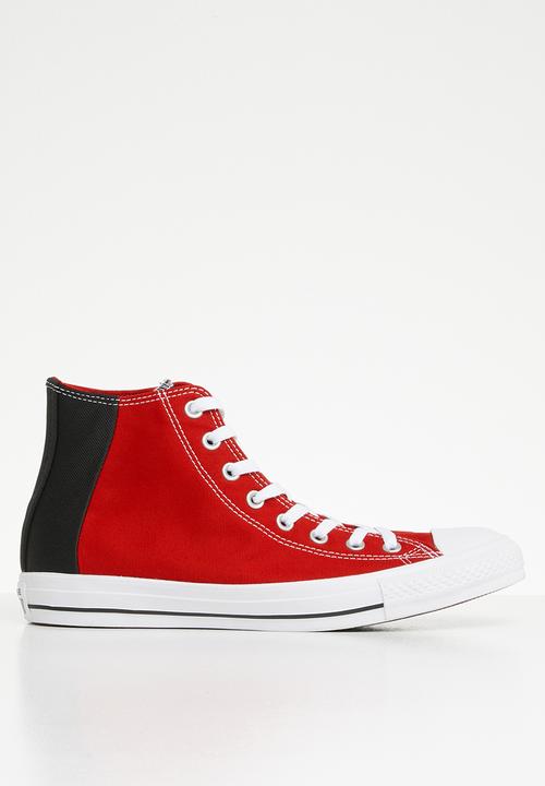 red black and white converse