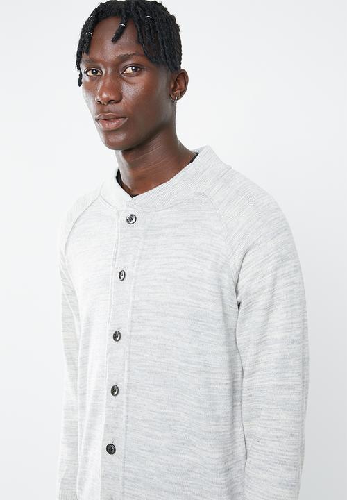 Superbalist - Button-through bomber knit - grey