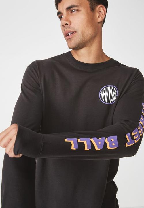 Cotton On - Street ball long sleeve tbar tee - multi