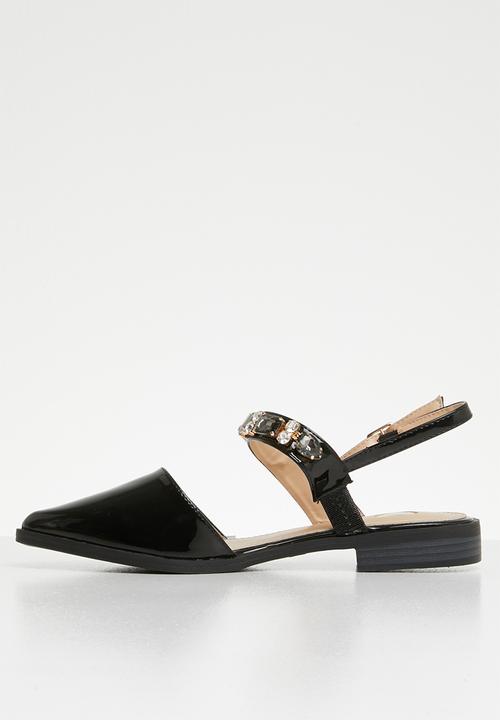 Footwork - Claire embellished pump - black