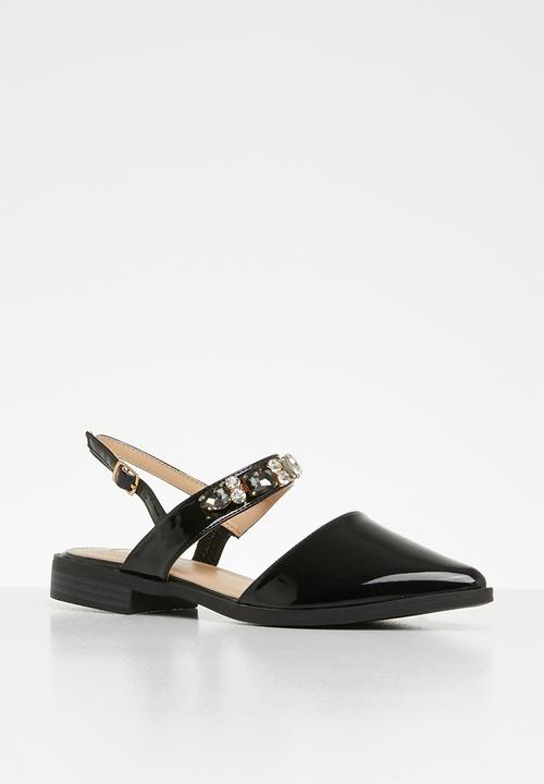 Footwork - Claire embellished pump - black
