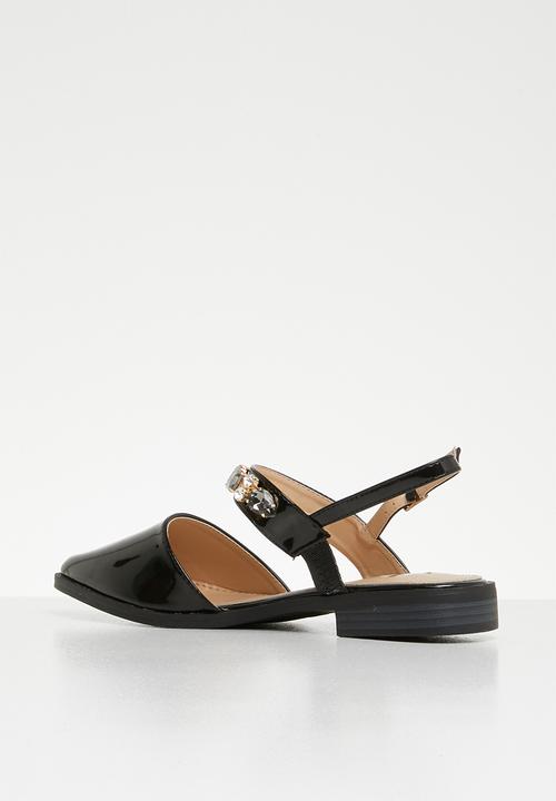Footwork - Claire embellished pump - black