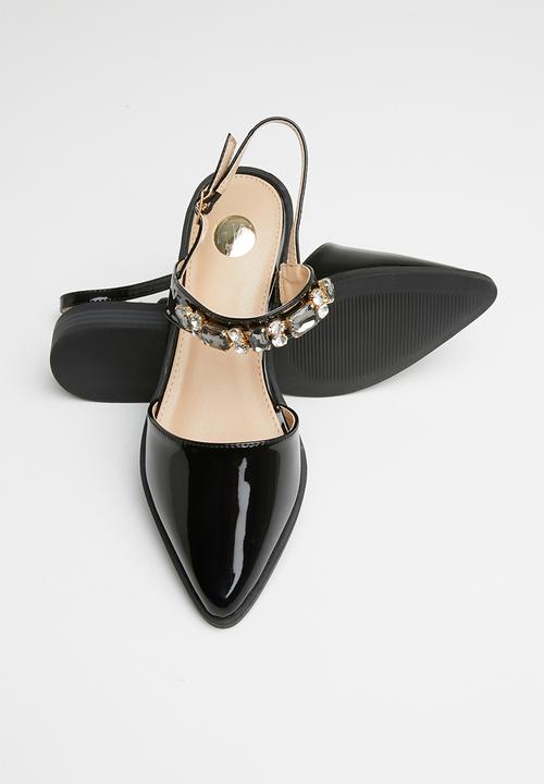 Footwork - Claire embellished pump - black