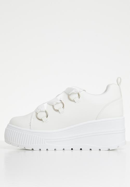 Footwork - Denise chunky flatform sneaker - white