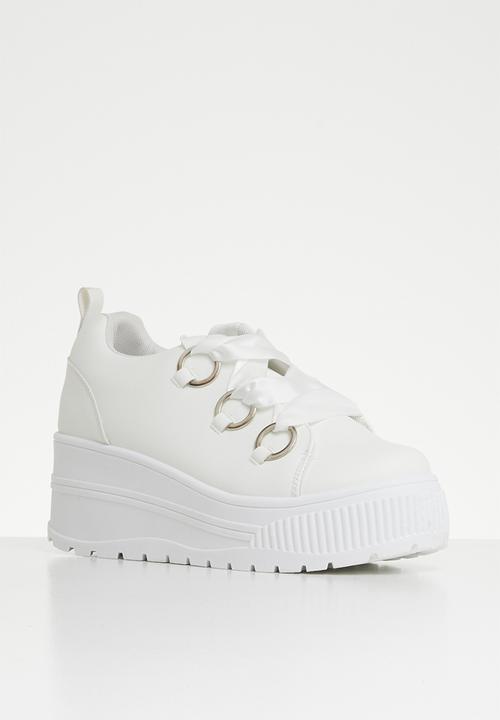 Footwork - Denise chunky flatform sneaker - white