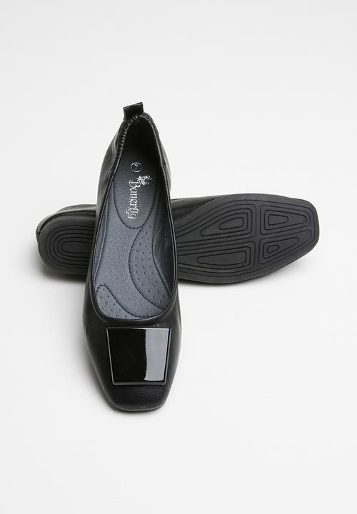 Butterfly Feet - Selby back elastic pump - black