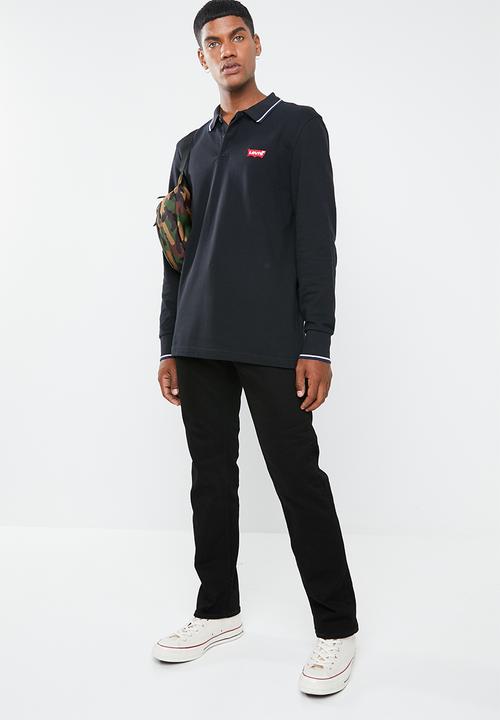 Levi’s® - Long sleeve modern HM polo patch tee - black