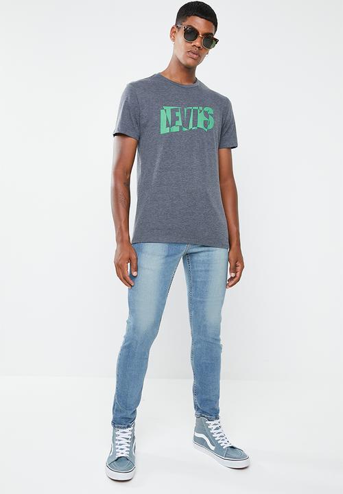 Levi’s® - Housemark graphic tee bw text - blue