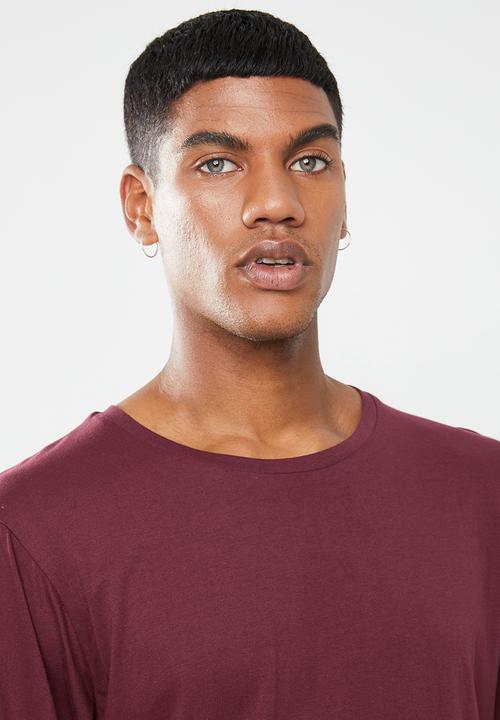 Brave Soul - Bina Tee - burgundy & grey