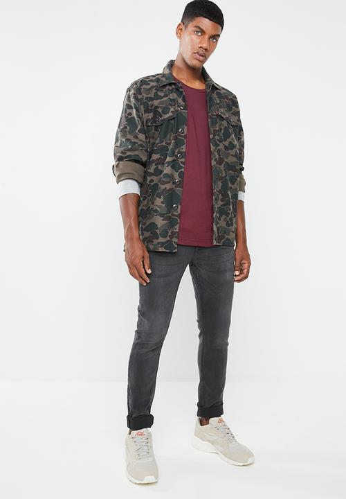 Brave Soul - Bina Tee - burgundy & grey