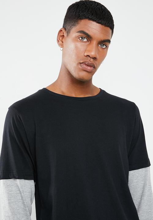 Brave Soul - Bina tee - black & grey