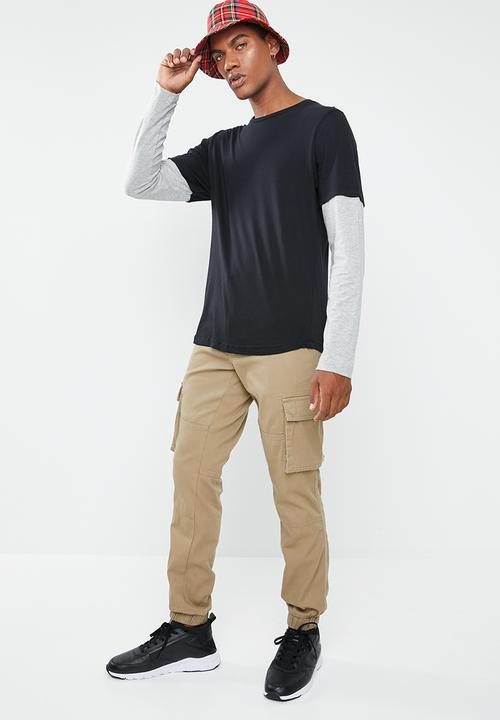 Brave Soul - Bina tee - black & grey