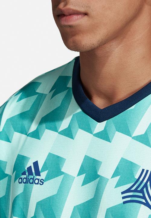 adidas Performance - Tango AOP jersey top - green & white