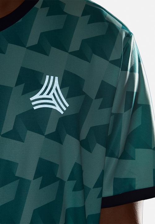 adidas Performance - Tango AOP jersey top - green & white