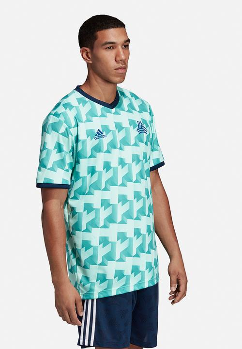 adidas Performance - Tango AOP jersey top - green & white