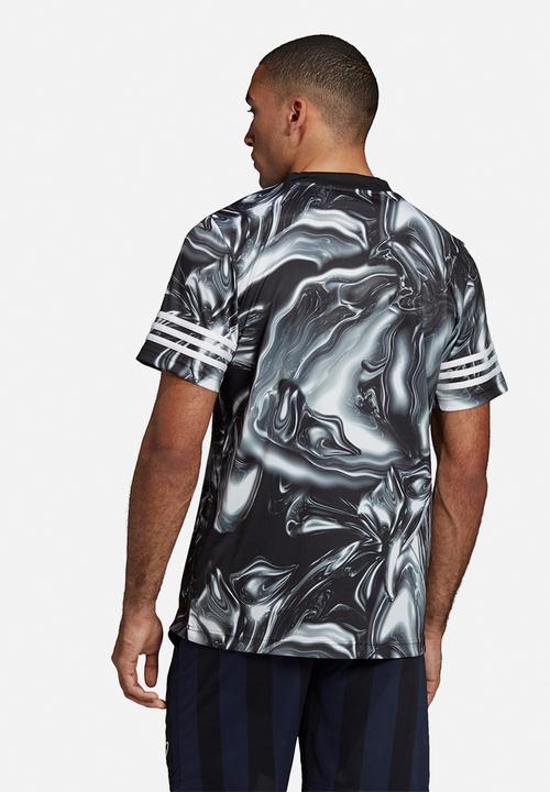 adidas Performance - Md marble jersey tee - black & white