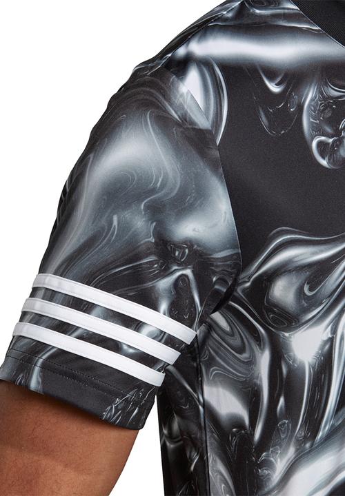 adidas Performance - Md marble jersey tee - black & white