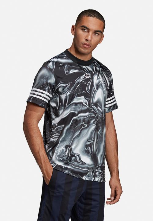 adidas Performance - Md marble jersey tee - black & white