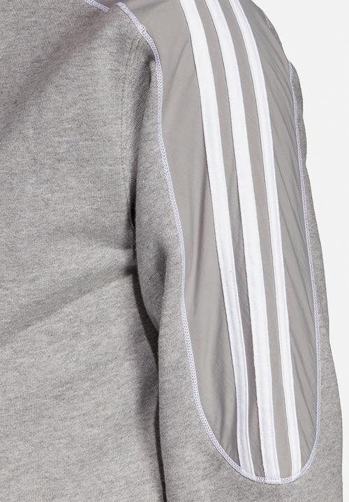 adidas Originals - Radkin full zip hoodie - grey & white