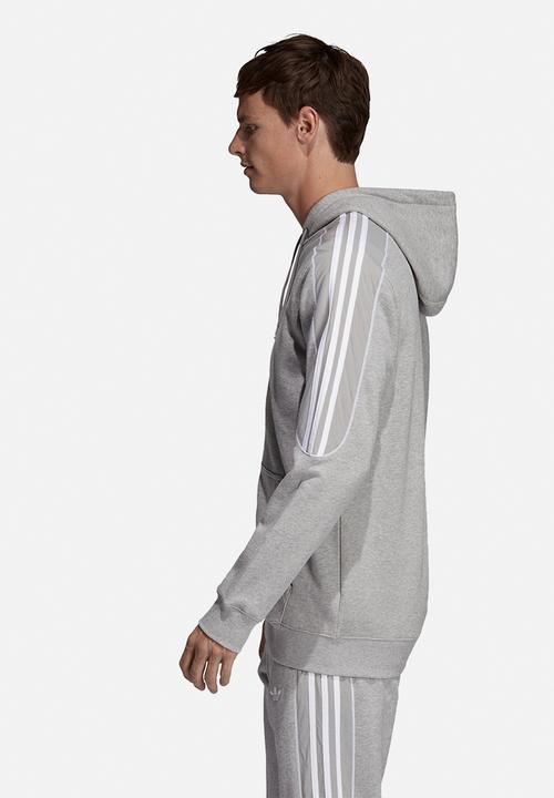 adidas Originals - Radkin full zip hoodie - grey & white