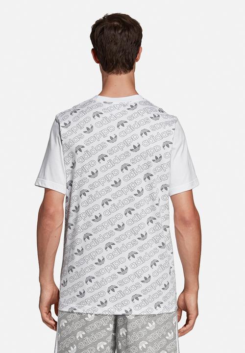 adidas Originals - Monogram short sleeve crew tee - white