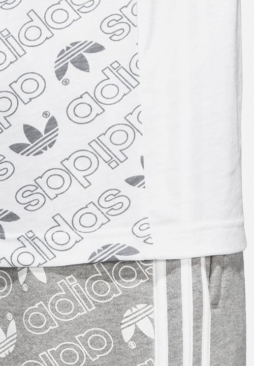 adidas Originals - Monogram short sleeve crew tee - white