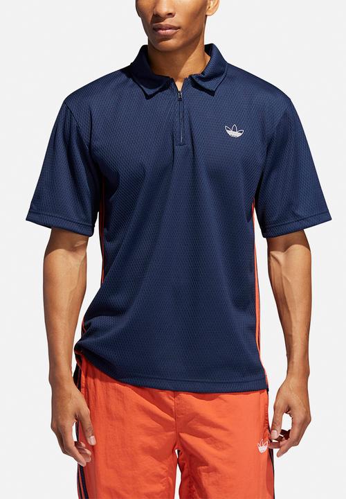 adidas Originals - Mesh polo tee - navy 
