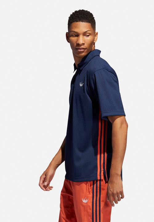 adidas Originals - Mesh polo tee - navy 