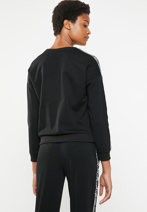Brave Soul - Sweatshirt with side tape - black