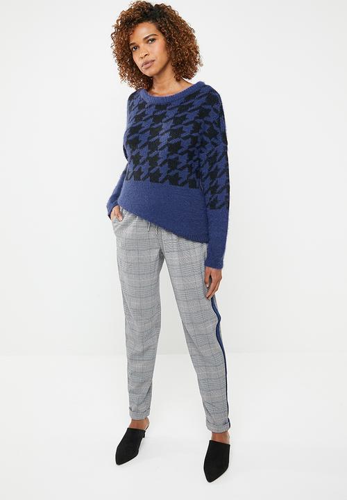 ONLY - Sophie check track panel pants - multi